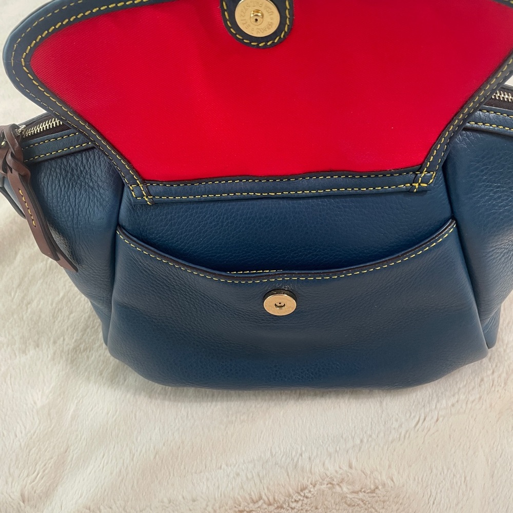 Dooney & Bourke Blue and Brown Satchel - Picture 6 of 14